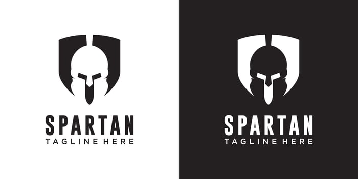 head spartan logo vector design template icon