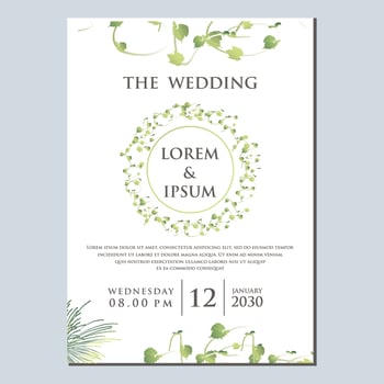 wedding invitation template free vector