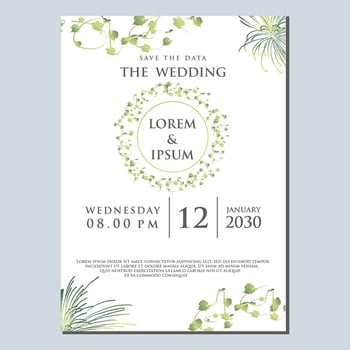 wedding invitation template free vector
