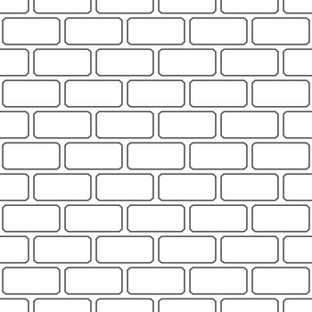 Abstract seamless pattern of black and white brick wall textile. Design geometric texture for print, vector illustration