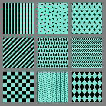 bundle seamless background black green background geometric pattern vector