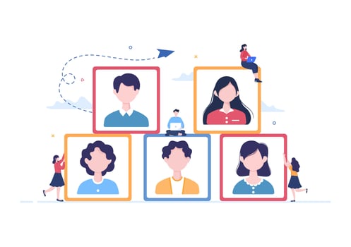 Employment Agency for Recruitment or Placement Job Service with Skilled and Experienced Career Laborers in Flat Cartoon Illustration vector