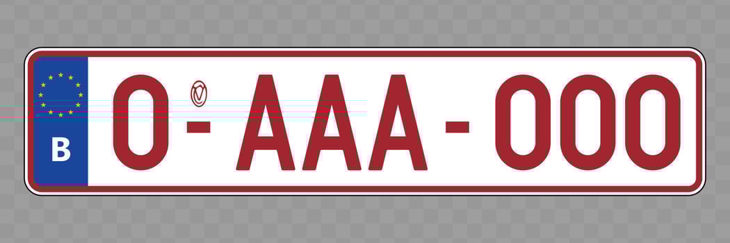 Vehicle number plate vector