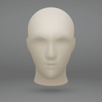 3d mannequin head vector