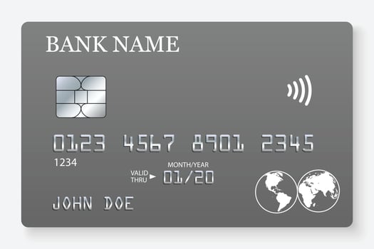 Credit Card realistic mockup vector