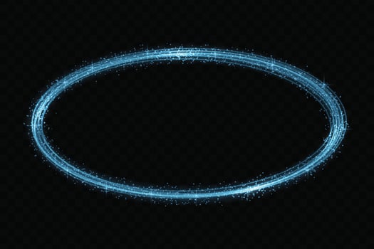 Vector circle neon light tracing effect