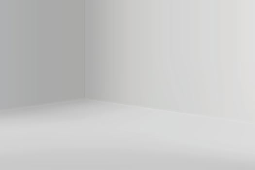 Empty show room with square corner vector