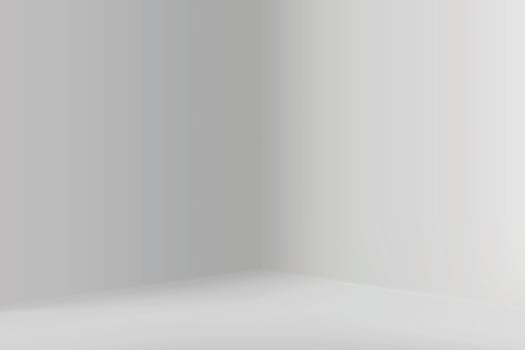 Empty show room with square corner vector