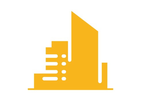 apartment building icon or symbol design vector