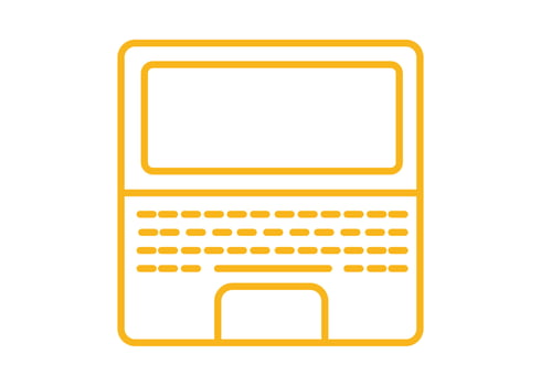 simple laptop icon or symbol design vector