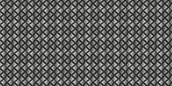 Dark black pixel mosaic abstract seamless geometric grid background vector