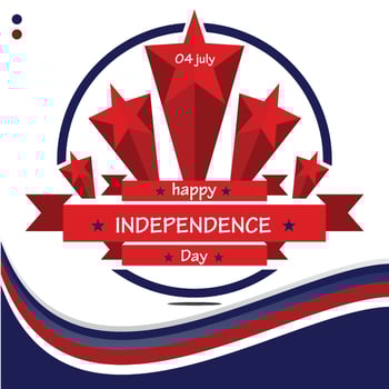 happy independence day illustration free vector