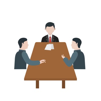 Conference Call Line Icon vector