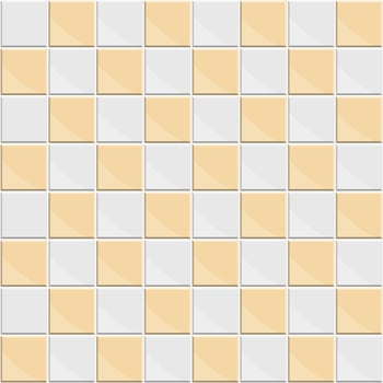 Abstract seamless pattern of orange white ceramic floor tiles.Design geometric mosaic texture for the decoration of the kitchen room, vector illustration