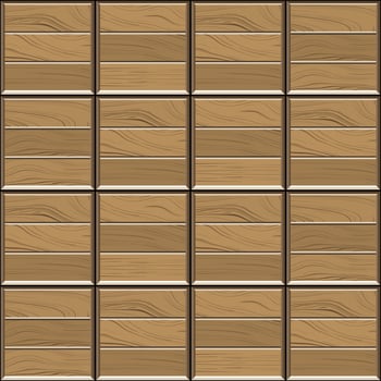 Abstract seamless pattern of brown wood parquet floor tiles.Design geometric mosaic texture for the decoration of the bedroom, vector illustration