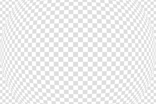 Gray checkered pattern horizontal with fisheye lens effect, vector illustration