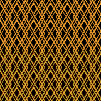 Abstract colorful golden seamless geometric grid background with colored shapes vector