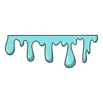 Light pastel blue paint spot, drop, spilled paint, vector cartoon illustration on white background