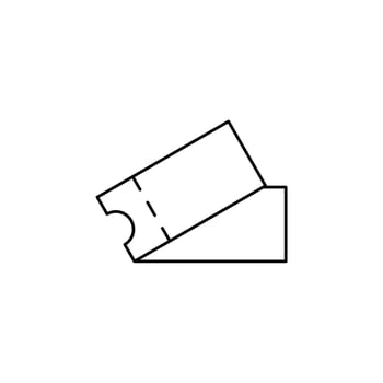 Ticket, Pass, Event, Voucher Thin Line Icon Vector Illustration Logo Template. Suitable For Many Purposes.