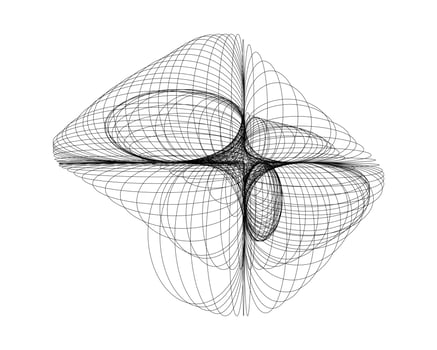 Black ellipse on white background Abstract lines Minimalistic modern Design element vector