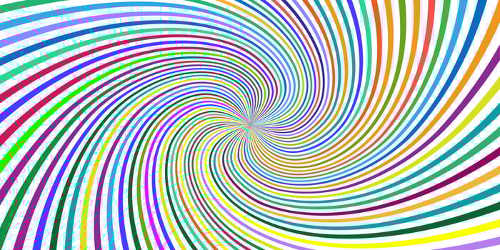 Swirling radial background Helix rotation rays vector
