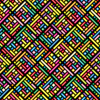 Mediterranean style ceramic tile pattern Ethnic folk ornament Colorful seamless geometric pattern vector