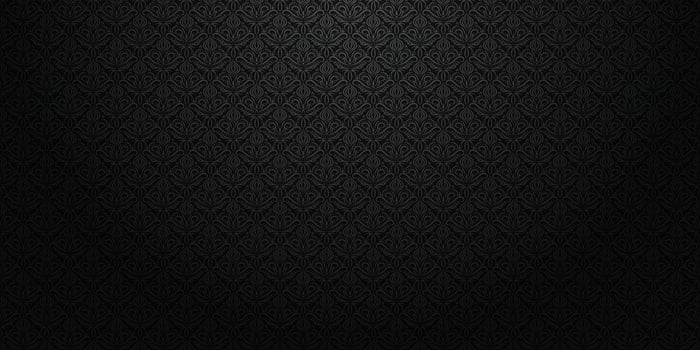 Seamless victorian pattern Dark black texture vector