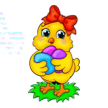 Cartoon character. Colorful vector illustration. Isolated on white background. Easter theme. Design element. Template for your design, books, stickers, cards.