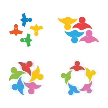 Community, network and social icon vector
