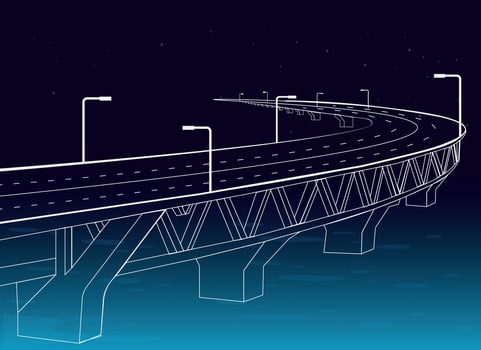 Bangladesh Padma Bridge Illustration vector