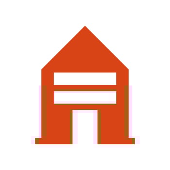 House illustrated on white background vector