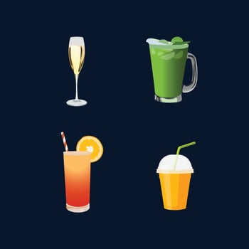 Drinks and juices vector