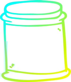 cold gradient line drawing cartoon vitamin pots vector
