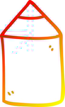 warm gradient line drawing cartoon colored pencil vector