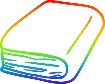 rainbow gradient line drawing cartoon diary book vector