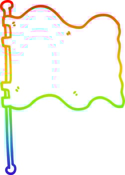 rainbow gradient line drawing cartoon flag vector