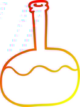 warm gradient line drawing cartoon experiment potions vector