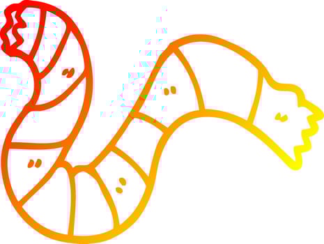 warm gradient line drawing cartoon stripy scarf vector