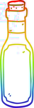 rainbow gradient line drawing cartoon potion bottle vector