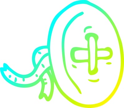 cold gradient line drawing cartoon old button vector