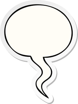 cartoon speech bubble sticker and speech bubble sticker vector