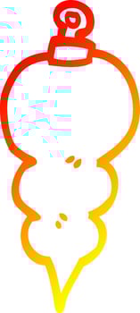 warm gradient line drawing cartoon xmas decoration vector