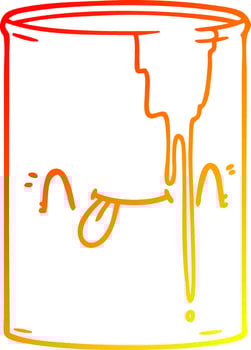 warm gradient line drawing cartoon toxic waste vector