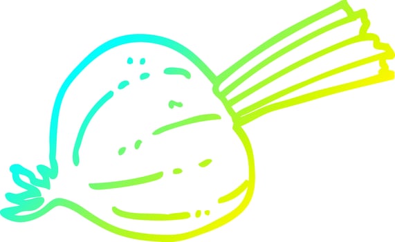 cold gradient line drawing cartoon old onion vector
