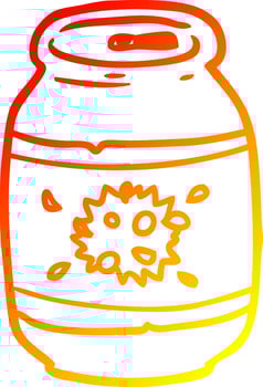 warm gradient line drawing can of soda vector