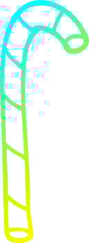 cold gradient line drawing cartoon candy cane vector