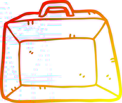 warm gradient line drawing cartoon budget briefcase vector
