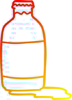 warm gradient line drawing pint of fresh milk vector