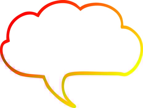 warm gradient line drawing cartoon expression bubble vector