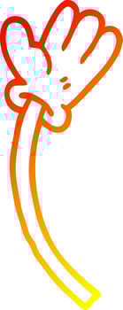 warm gradient line drawing cartoon hand gestures vector
